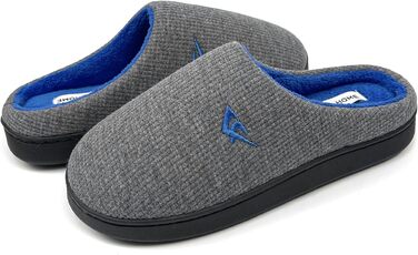 Домашні тапочки JOMIX для чоловіків та жінок, теплі, з піною Memory Foam, зручні та неслизькі, для дому та вулиці, 45 EU, сірий, блакитний