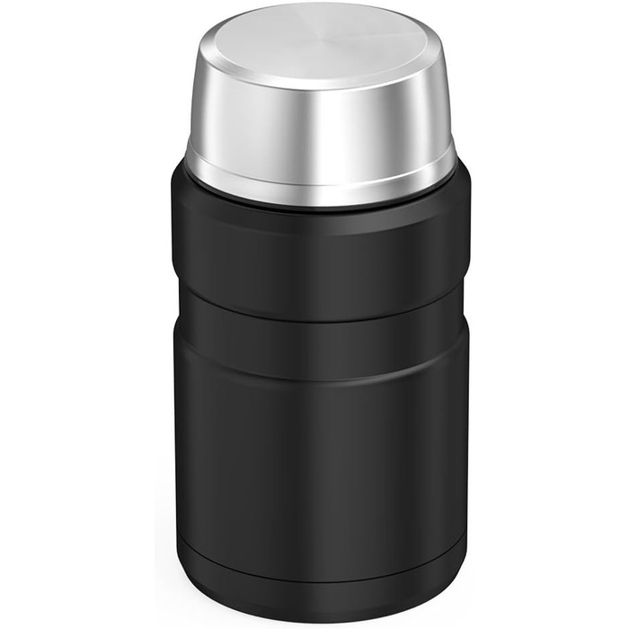 THERMOS Stainless King: контейнер для їжі з нержавіючої сталі, вакуумна ізоляція, 680 мл, матовий чорний