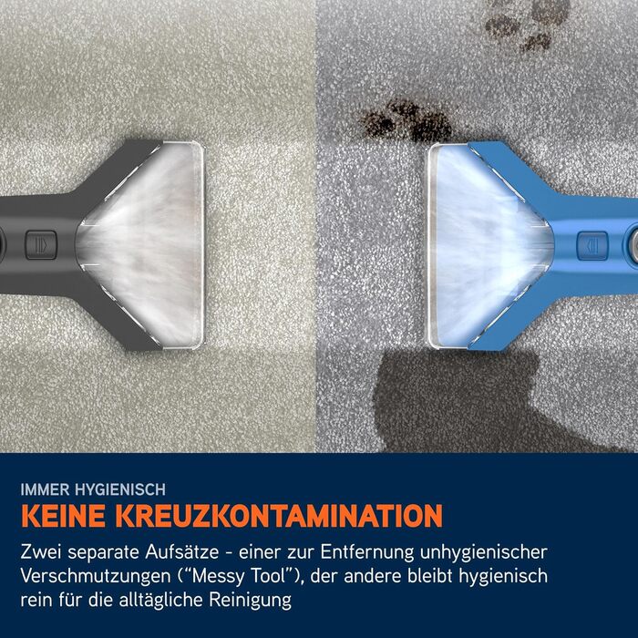 Портативний відпарювач для килимів та м'яких меблів Vax SpotWash Duo з насадкою для тварин, аксесуари для щоденного прибирання, насадки для різних поверхонь та розчин Spotwash Duo EU