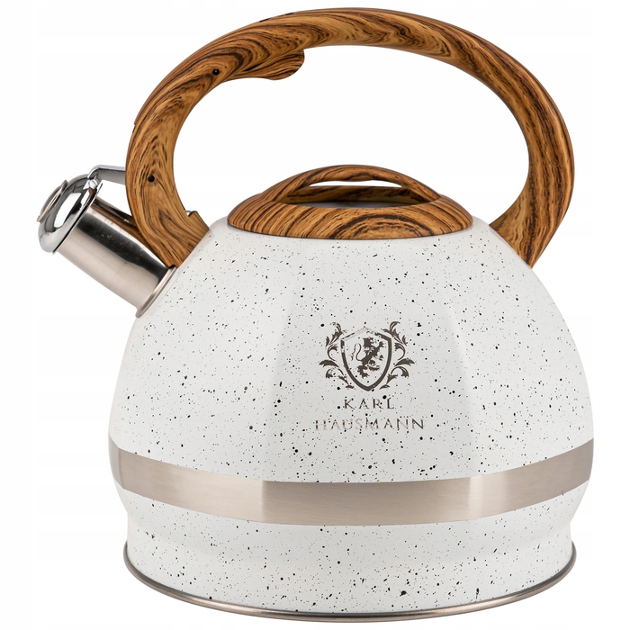 Класичний сталевий чайник Karl Hausmann, 3 л, бежево-білий
