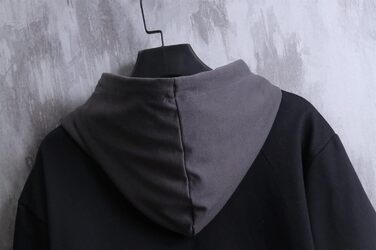 Худі чоловіче GURUNVANI з па́тчворком, чорний, розмір S