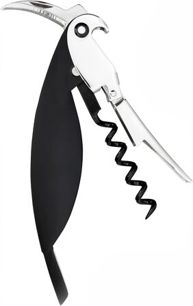 Alessi Parrot Sommelier Corkscrew - Aluminum & PC, Black - 12x8x30cm