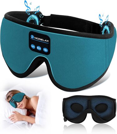 Маска для сну з Bluetooth-навушниками, 3D маска для сну, бездротова музична маска для сну для тих, хто спить на боці/спині, навушники для сну (Цянова)