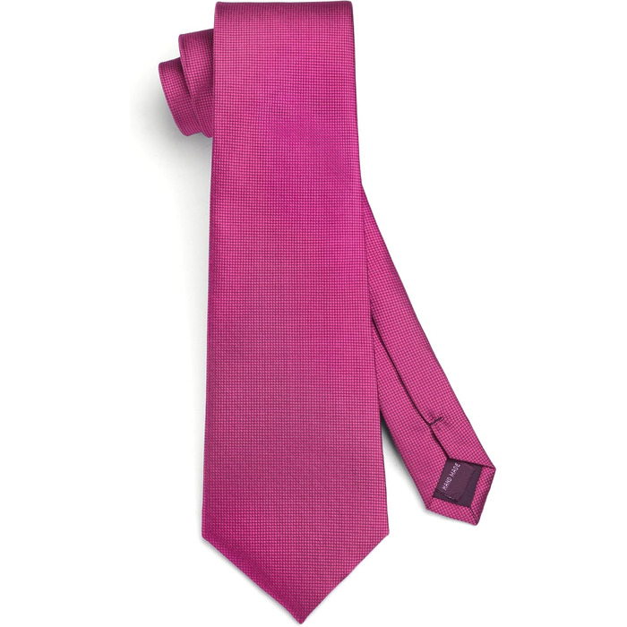 Краватка чоловіча Hisdern для весілля, рожева, з нагрудною хустинкою та затискачами для запонок - комплект