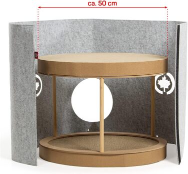 Кігтеточка-кіт-ліжко Owen XL - велика, сіра, 50 см | CanadianCat