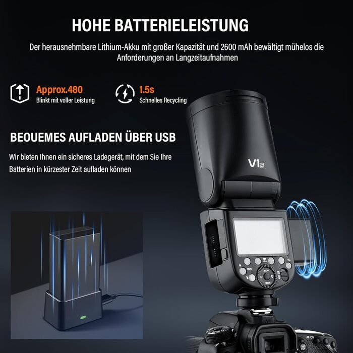 Спалах Godox V1O: Потужний, Швидкий, для Olympus та Panasonic