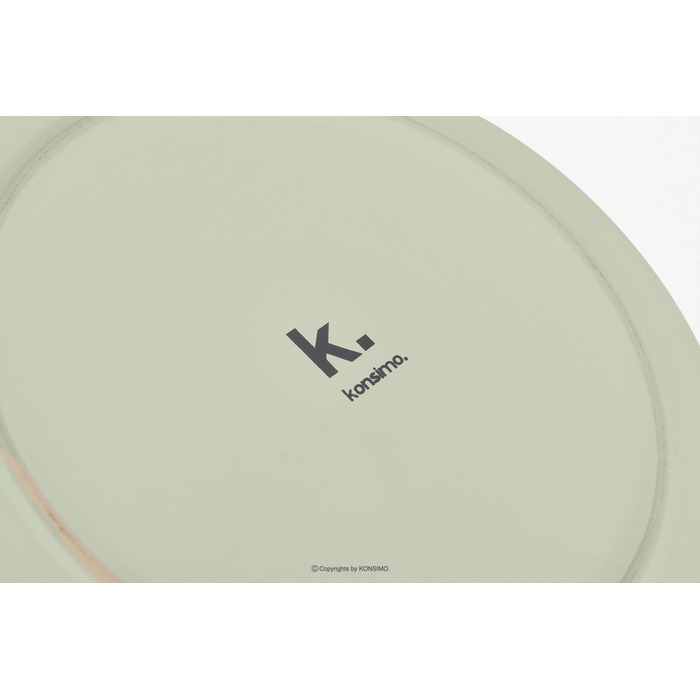 Набір посуду Konsimo VICTO для 6 осіб: 18-ти частинний сервіз з тарілок з кераміки, зелений матовий