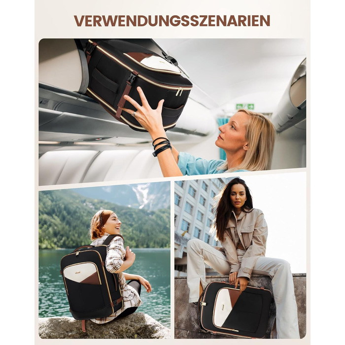 Рюкзак ручної поклажі OVEVOOK для подорожей, 40 л, водонепроникний, з відділенням для ноутбука 17