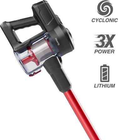 Акумуляторний пилосос H.Koenig UP600 PowerClean 22.2V: 3-в-1, LED-щітка, 40 хв, 150 Вт, 2 швидкості, видалення шерсті тварин