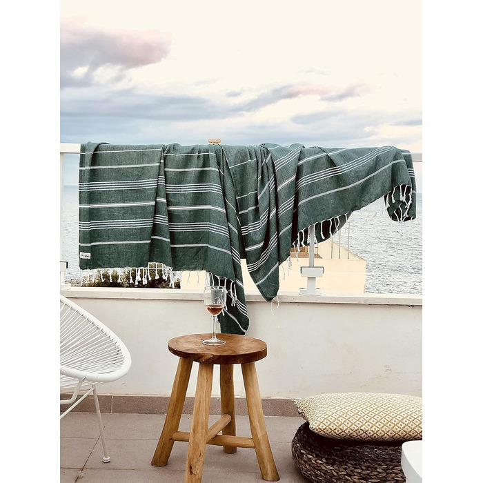 Captain & Mermaid® Premium XXL Beach Towel 100% Cotton | Bath Towel | Picnic Blanket | 220x160 | Peshtemal | Light & Extra Large (Blue Ocean) (Xxl Tan)