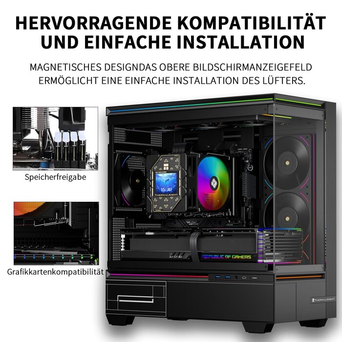 Кулер для процесора Thermalright Peerless Assassin 120 VISION MAX ARGB Black, 2 вентилятори TL-K12 PWM, 5