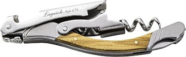 Laguiole Style de Vie Corkscrew, Bottle Opener with Foil Cutter, Olive Wood