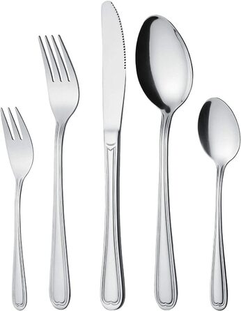 GRÄWE 12-Piece Stainless Steel Cutlery Set, Dinnerware Set, 68-Piece Set, Nickel-Free, Rust-Proof, Hand-Polished, Dishwasher-Safe - Salzburg Series
