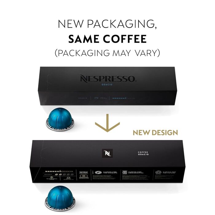 Капсули Nespresso VertuoLine Odacio, інтенсивна обсмажка, 30 шт., 226 мл