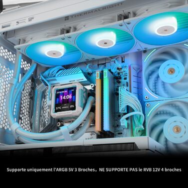 Система водяного охолодження TR FW PRO 360 ARGB AIO з IPS LCD дисплеєм 320x320, сумісна з AM5 та Intel 1700/1851, висока продуктивність, 2.73