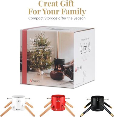 Підставка для ялинки Tree Nest - міцна, з водосховищем, для великих ялин (до 3м), діаметр 20.5 см, білий колір