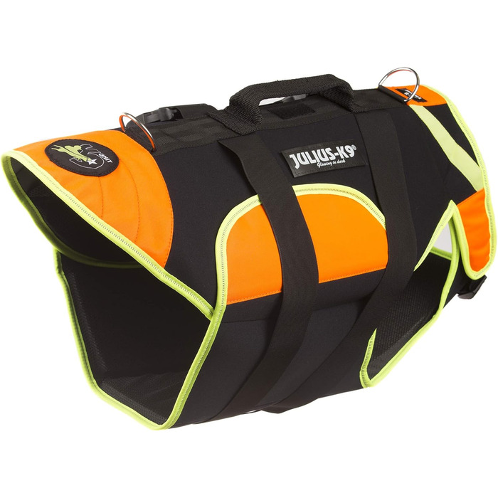 Жилет для собак Julius-K9 IDC 3в1, чорний та неоновий (XL)