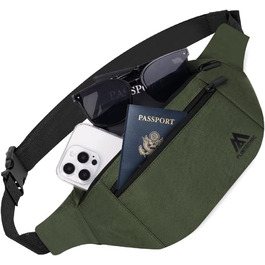 Поясна сумка Flintronic для чоловіків та жінок, стильна, для спорту, відпочинку та міста, зелена