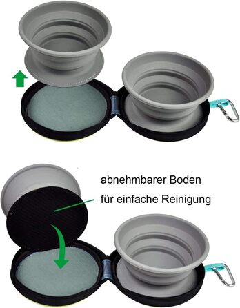 Складана миска для собак KALLAK: дорожня та звичайна, для корму та води, для маленьких та великих собак