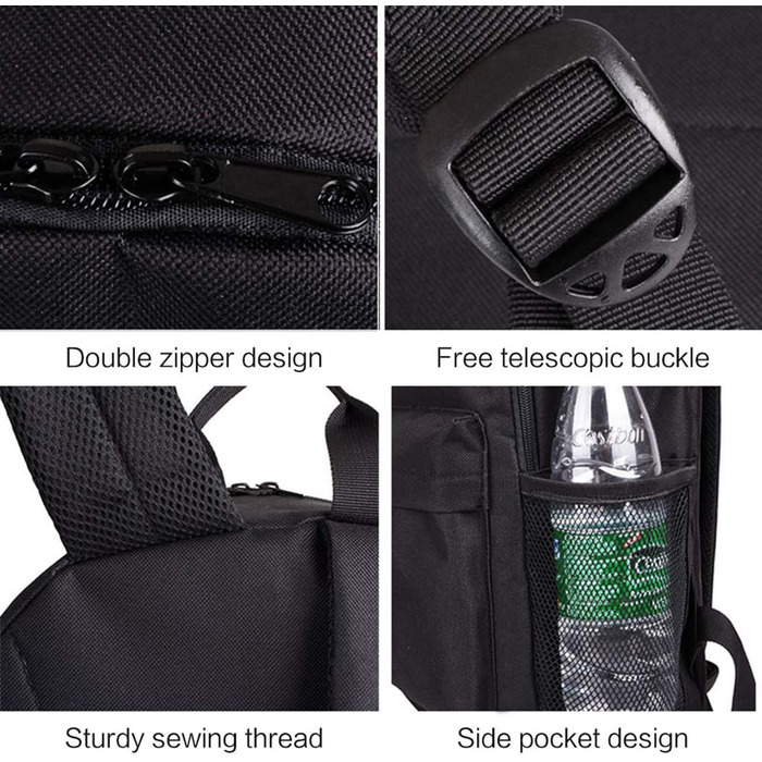 Шкільний рюкзак унісекс, легкий водонепроникний рюкзак для підлітків, чорний