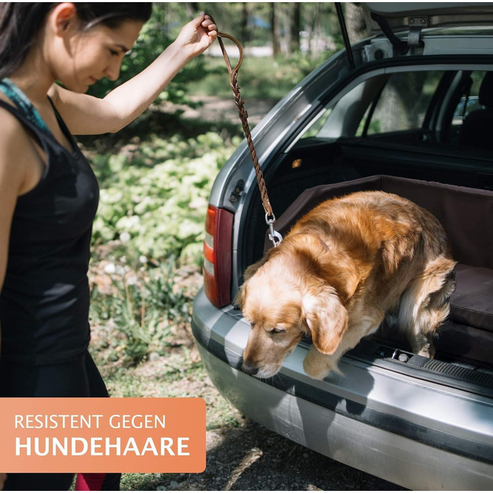 Преміум лежанка для собак Mayaadi-Home - 100 x 70 x 38 см | Лежанка для собак в авто | Лежанка в багажник з захисним покривалом | Чорно-біла, розмір M (100x70x38 см)