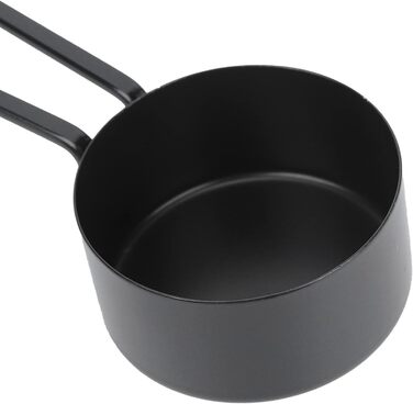 9-Piece Black Stainless Steel Measuring Cup Set with Coffee Spoons and Scale, Essential Kitchen, Baking, and Cooking Utensils for Accurate Measurements