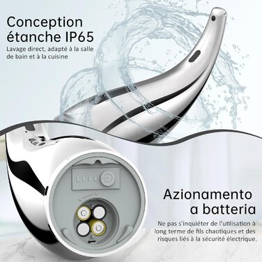 Greatmay Automatic Soap Dispenser - Touchless, Battery Operated, 300ml, IPX6 Waterproof - for Bathroom, Kitchen