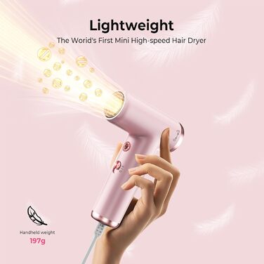 Atopskins Airstyler: Набір для укладки волосся 6 в 1 (фен-щітка, плойка, об'єм, укладка, рожевий)