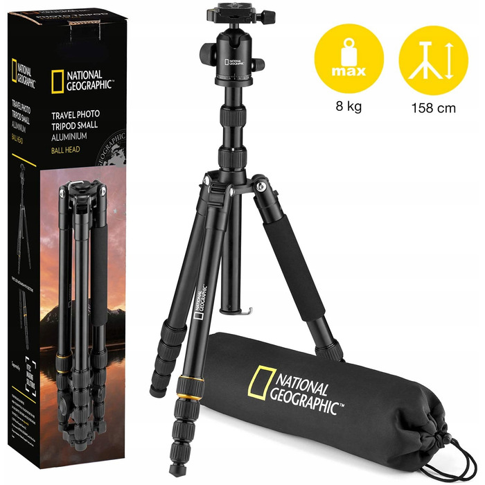 Штатив National Geographic NGTR002T, 158 см, чорний