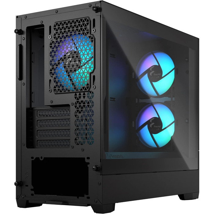 Корпус для ПК Fractal Design Pop Mini Air RGB Black з темперованим склом та сіткою Honeycomb Mesh – 3 RGB вентилятори, підтримка mATX