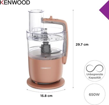 Кухонний комбайн Kenwood MultiPro Go FDP22.130GY, 650 Вт, 1.3 л, Компактний, Багатофункціональний, Синій