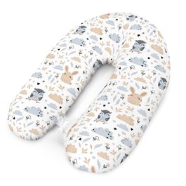 Подушка для вагітних Amilian Stillkissen 170 см XXL – подушка для сну на боці, подушка для годування, сіра та бежева