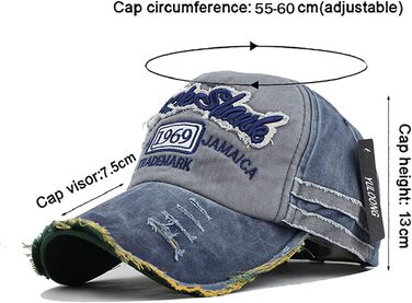 Кепка бейсболка Vintage Baumwolle з бавовни, випрасувана джинсова, ретро, з витертими краями, для чоловіків та жінок, регульованого розміру, стильна, спортивна, кепка-трекер, класична, hip hop