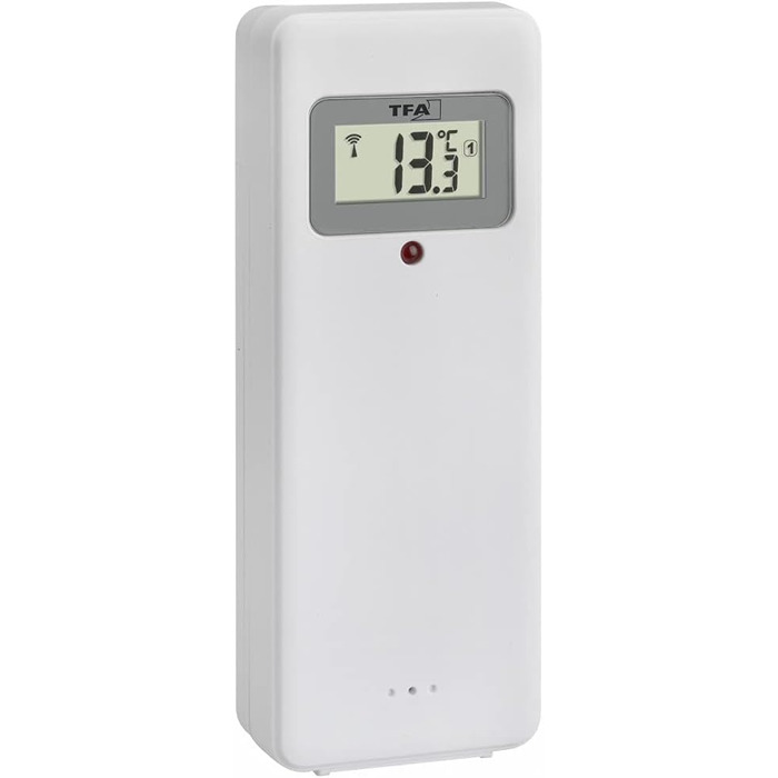 TFA Dostmann Digital XL Wall Clock, 60.4521.01, with Outdoor Temperature, Indoor Temperature, Day of the Week (8 languages), Radio-Controlled Clock, Date, (L) 360 x (W) 235 x (H) 28 (84) mm (Black with Batteries)