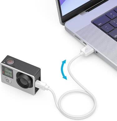 Кабель Micro USB deleyCON 0.15м для Android, смартфонів, планшетів - білий