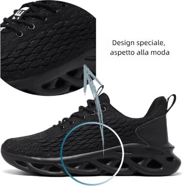 Чоловічі кросівки для бігу, тенісу, фітнесу та повсякденного носіння. Легкі, дихаючі, чорні, 42 EU