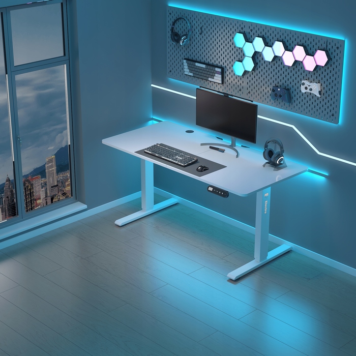 Ігровий стіл Electroprime Flow з підйомною стільницею, білий (120x60 см)