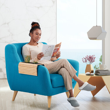 Relaxdays Bamboo Side Table - Natural