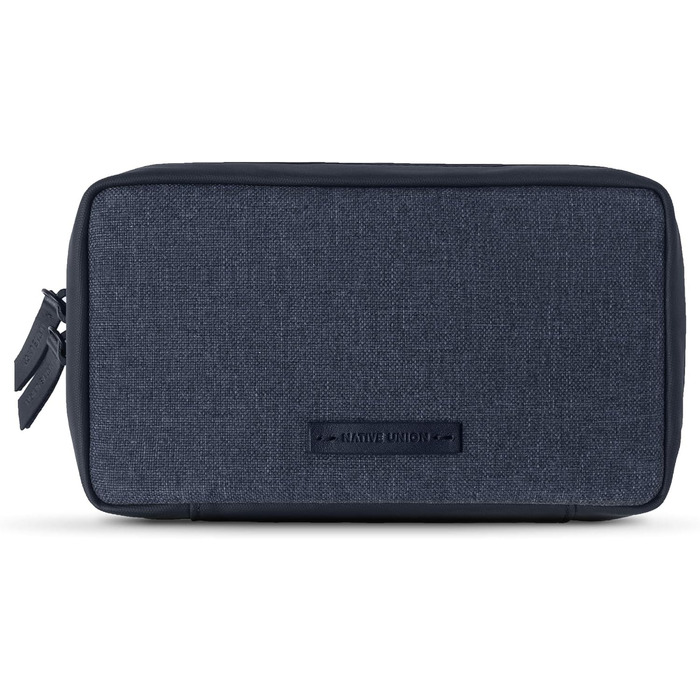 Native Union Stow Organizer - Lightweight travel bag made from durable canvas, stores cables, chargers and more (Indigo)