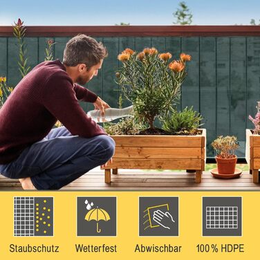 Sol Royal Shade Net 25m x 1.5m Shading Fabric 165g/m² – Dense sun protection with UV protection & cable ties for easy attachment – HDPE privacy screen green for greenhouse & fence SG80