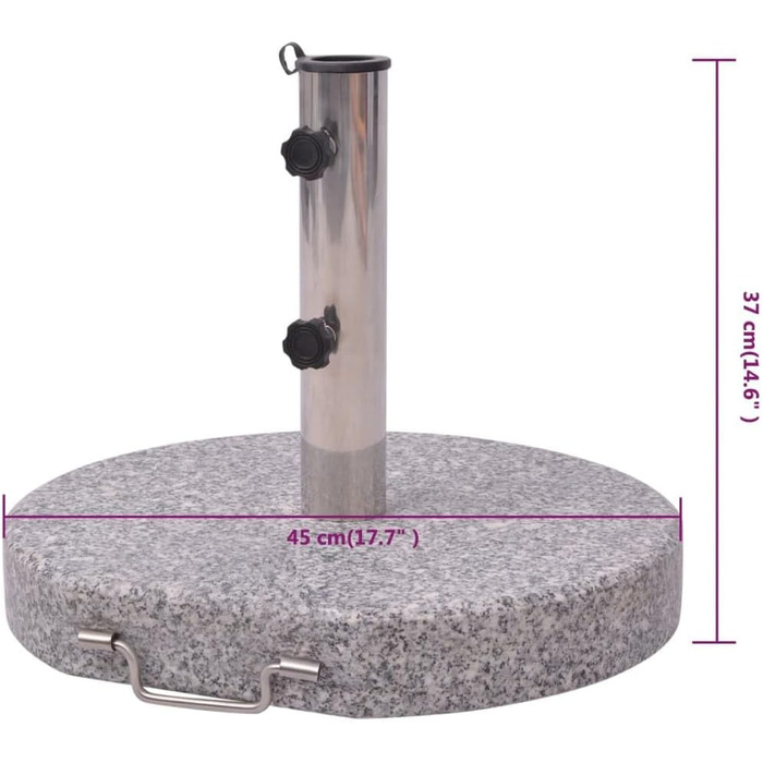 vidaXL Parasol Stand 30kg Round 45cm Parasol Holder Umbrella Stand