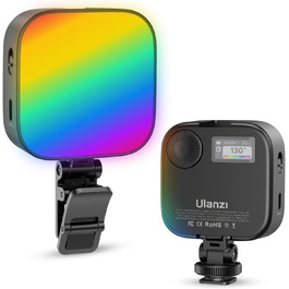 ULANZI U60 RGB LED Відеолампа: портативна фотоосвітлення з регулюванням температури кольору (2500-9000K), CRI 95+, 2500mAh, з кріпленням Cold Shoe та кліпсою
