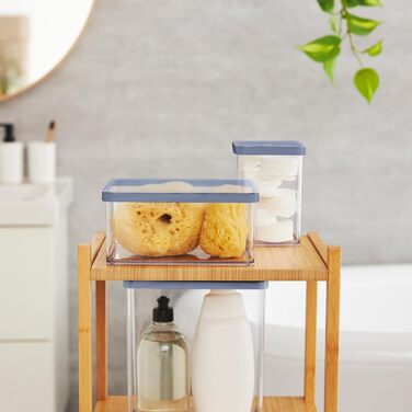 Rotho Loft Set Storage Containers 5-Piece LOFT, Plastic (PP) BPA-Free, Transparent, (32.3 x 22.3 x 16.6 cm)