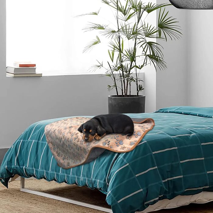 Водонепроникна собача ковдра HYLYUN (2 шт.) - м'яка флісова ковдра для собак, котів, цуценят. Розмір M (76x52 см)