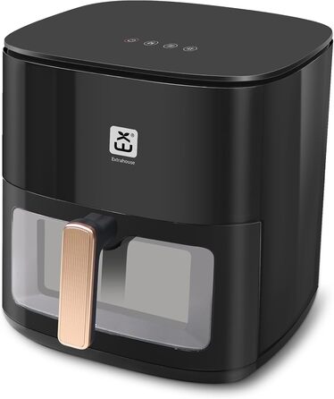 Фритюрниця без олії 7L XXL з сенсорним екраном, 12 програм, 1800W (Чорний)