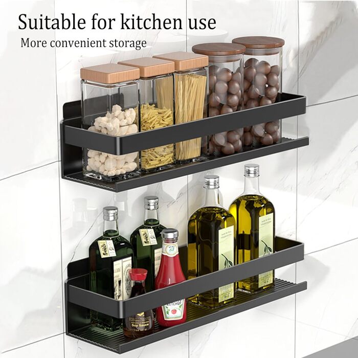 Алюмінієвий кухонний органайзер для ванної кімнати, 30 см, 2 шт., настінний, самоклеючий, 2 яруси