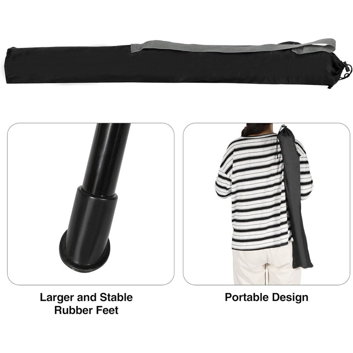 REDCAMP 2 шт. складані туристичні стільці-штатив, 56 см, чорний та сірий