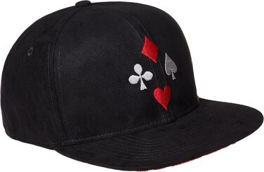 Кепка Snapback Cadency® Poker, чорна, унісекс, регульована, для чоловіків та жінок