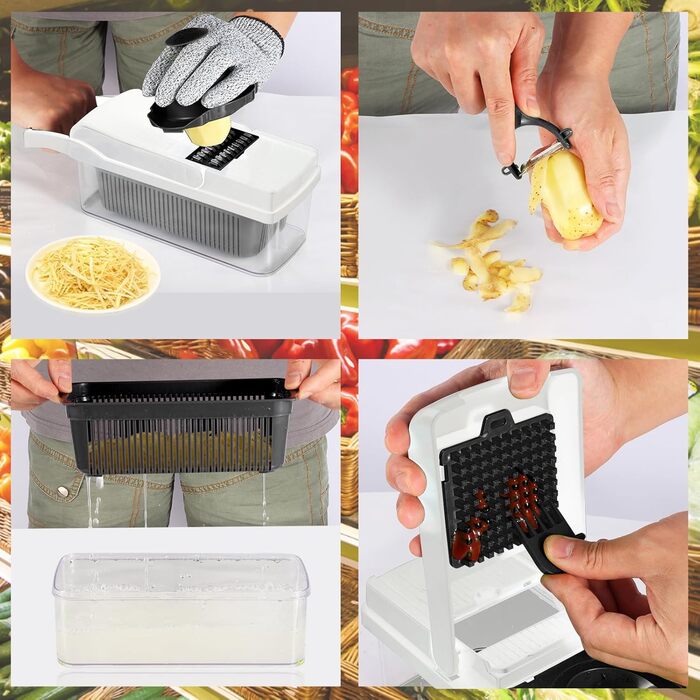 Мультиінструмент для овочів Nu Desire 26-в-1: слайсер, тертка, кубик-різак, спіралізатор, для овочів, фруктів, моркви, цибулі