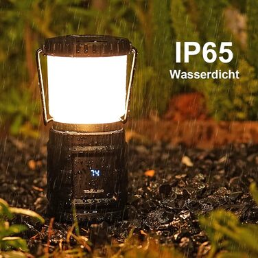Tavaler Camping Lantern 8000 mAh Battery USB C Rechargeable Camping Lamp with LED Battery Level Display Screen Camping Light IP65 Waterproof Camp Light for Hiking, Outdoor, Emergency, Power Bank